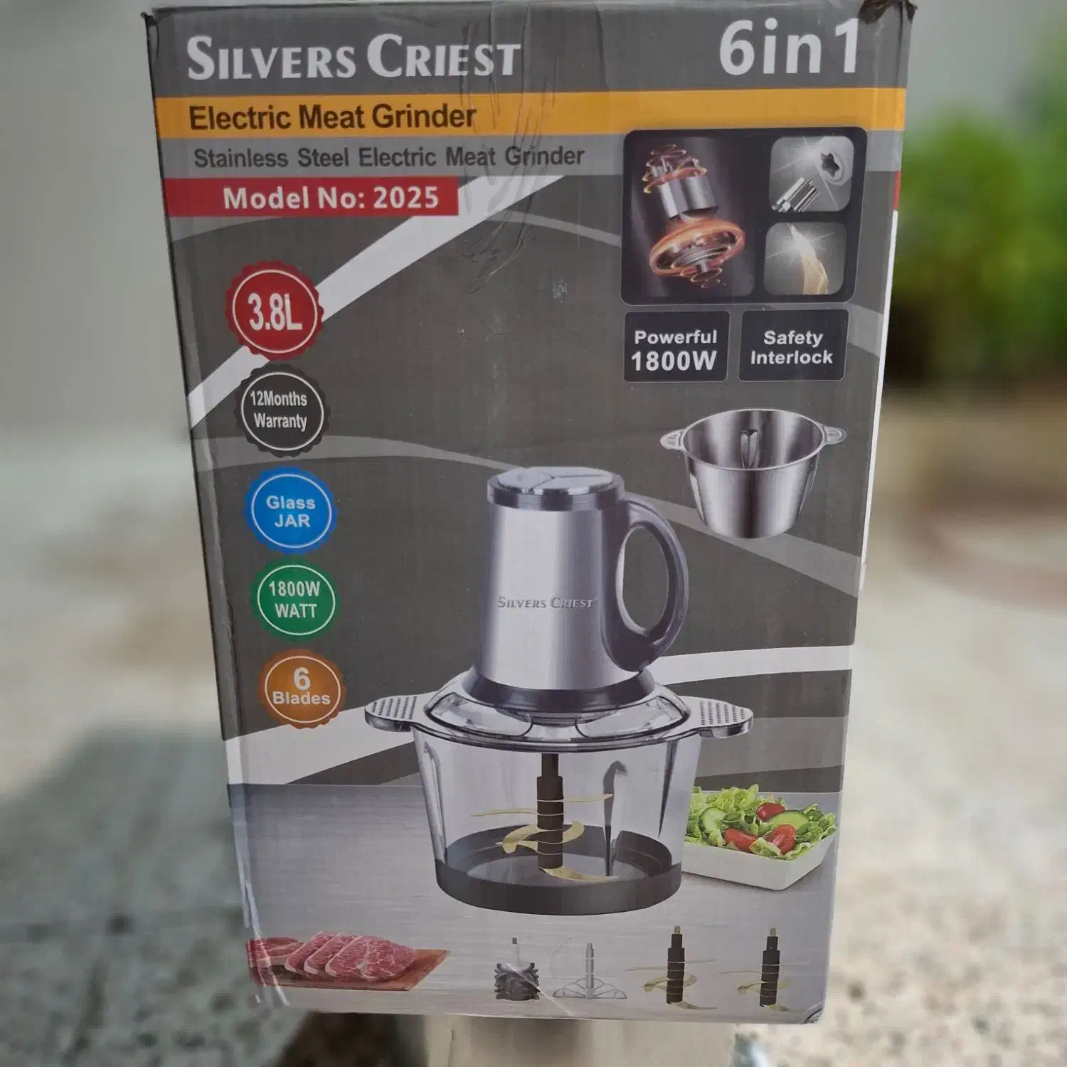 خردکن برقی غذاساز سیلور کرست 6 تیغ طلایی حک شده|خردکن، آسیاب، غذاساز|مشهد, کارمندان دوم|دیوار