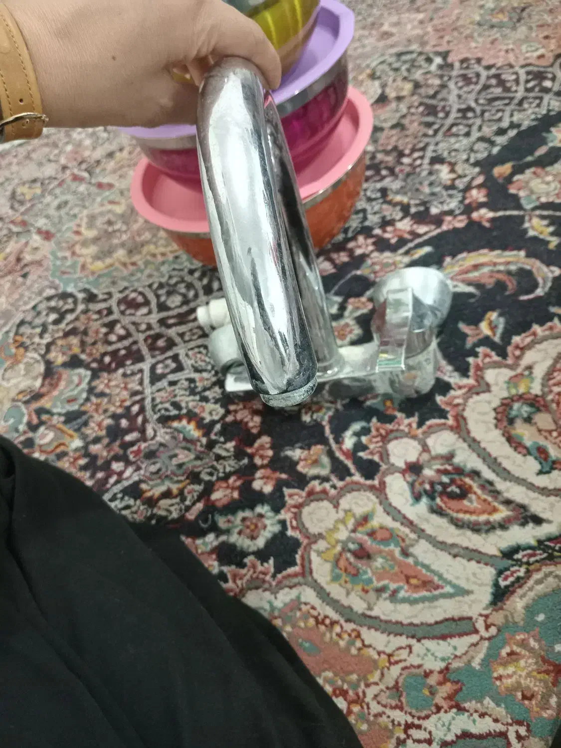 لگن رنگی وقابلمه وشیرظرفشویی|ظروف پختوپز|خرمآباد, |دیوار