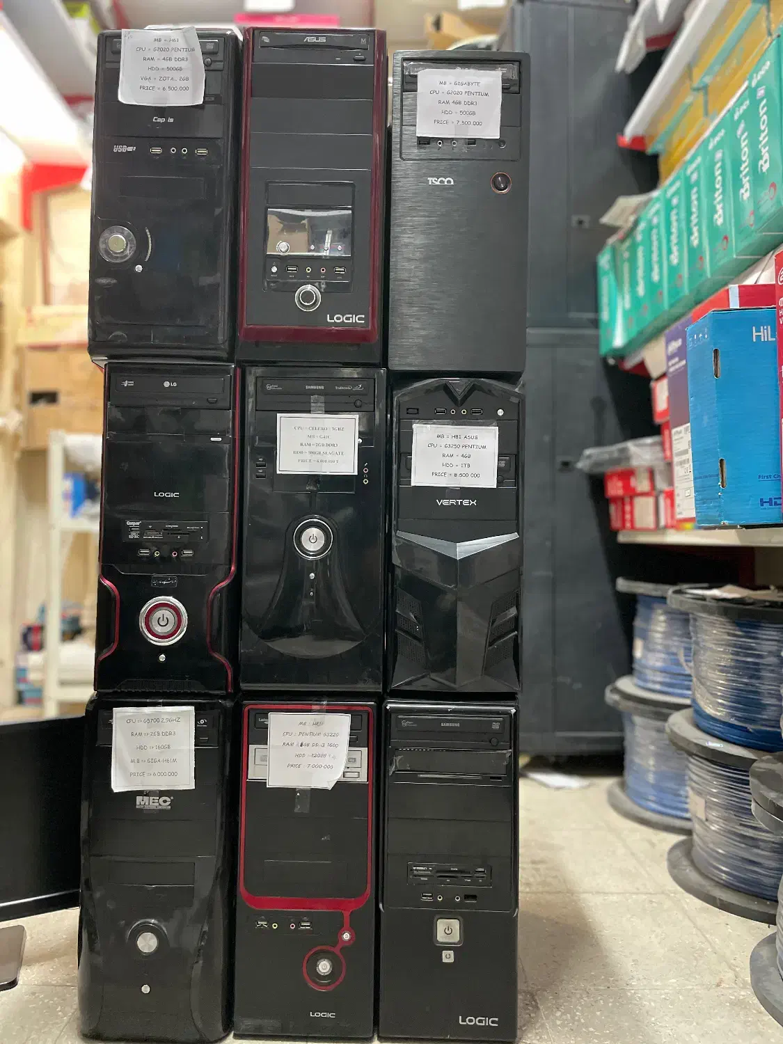 *9 عدد سیستم کامپیوتر *|رایانه رومیزی|اشتهارد, |دیوار