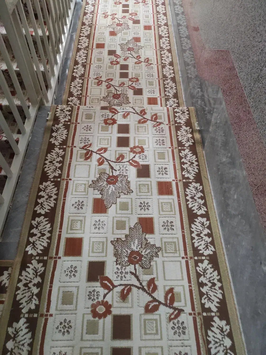 گلیم فرش راه پله.|گلیم، جاجیم، گبه|ساوه, |دیوار