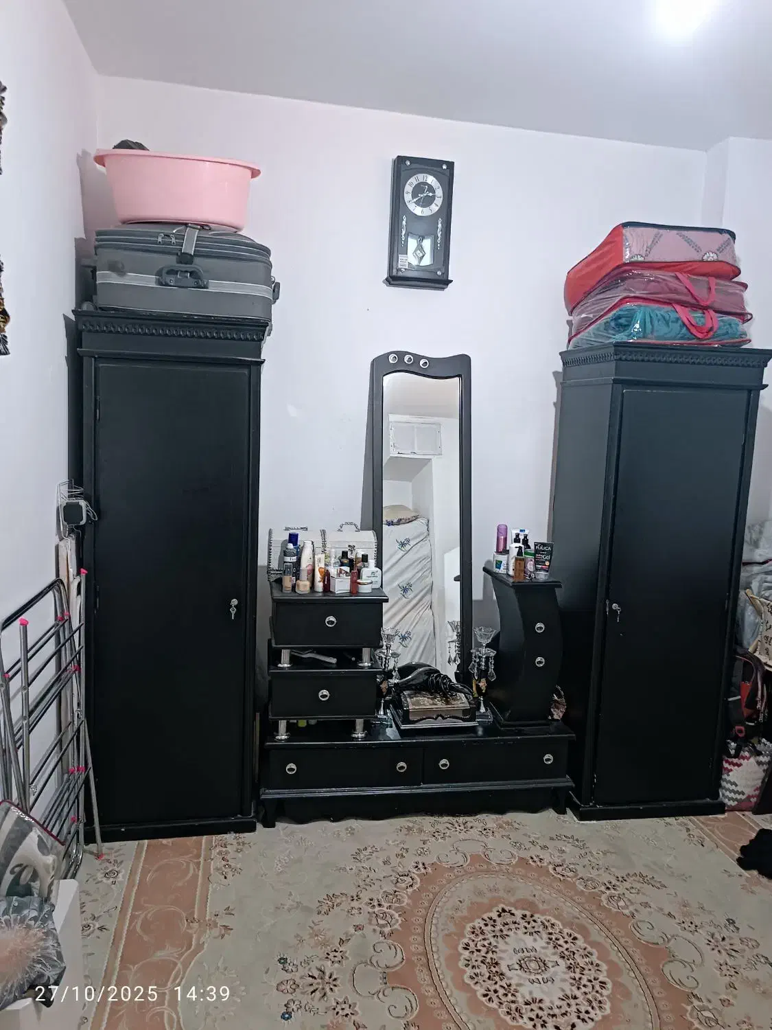 کمد لباس و آینه دراور و دو عدد جاکفشی|جاکفشی، کمد، دراور|مشهد, کارمندان دوم|دیوار