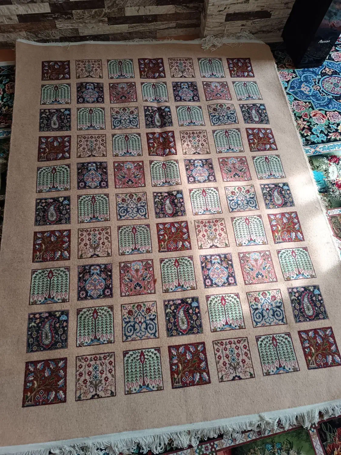 قالین دستبافت|فرش|بیرجند, |دیوار