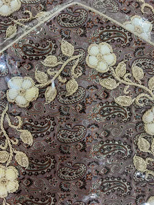 رومیزی ترمه سرمه دوزی|پرده، رانر، رومیزی|قم, میرزائیه|دیوار