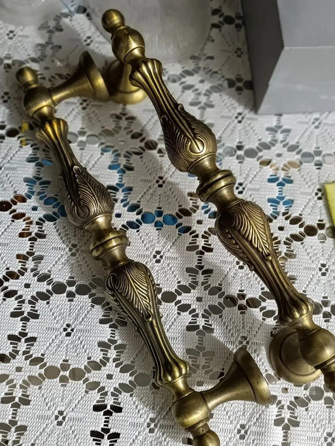 دستگیره دو عددی تمام برنج نقش دار.لاکچری وشیک|مصالح و تجهیزات ساختمان|تهران, قلهک|دیوار