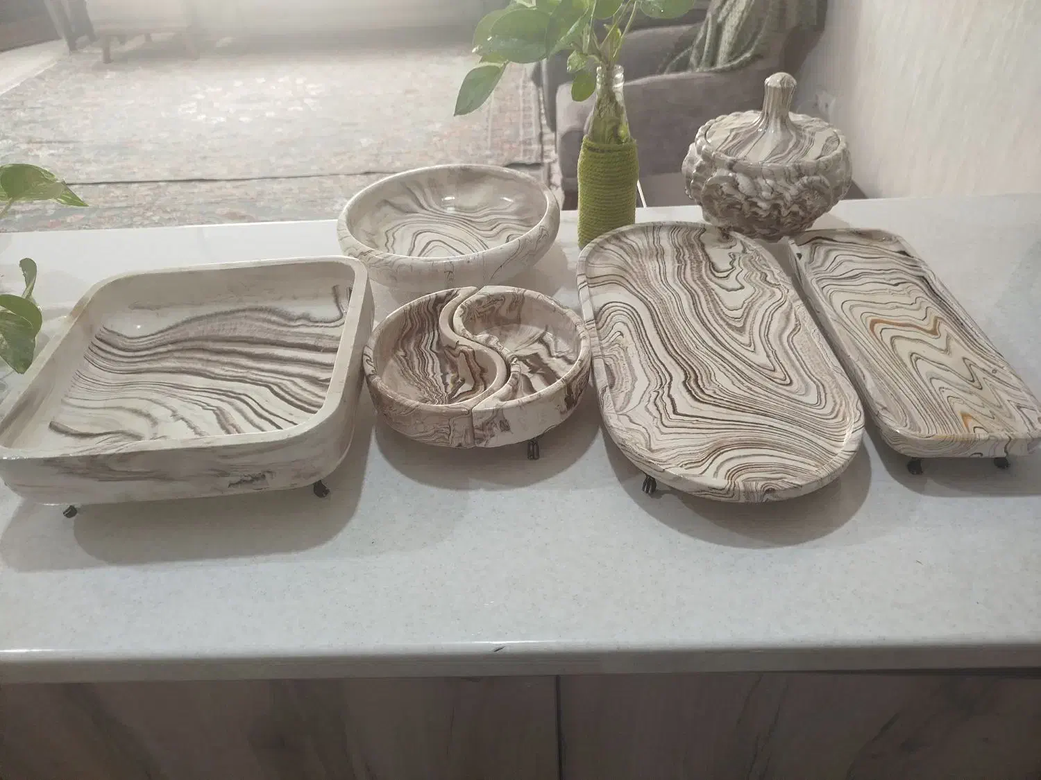 سرویس پذیرایی سنگی|ظروف سرو و پذیرایی|مشهد, چاهشک|دیوار