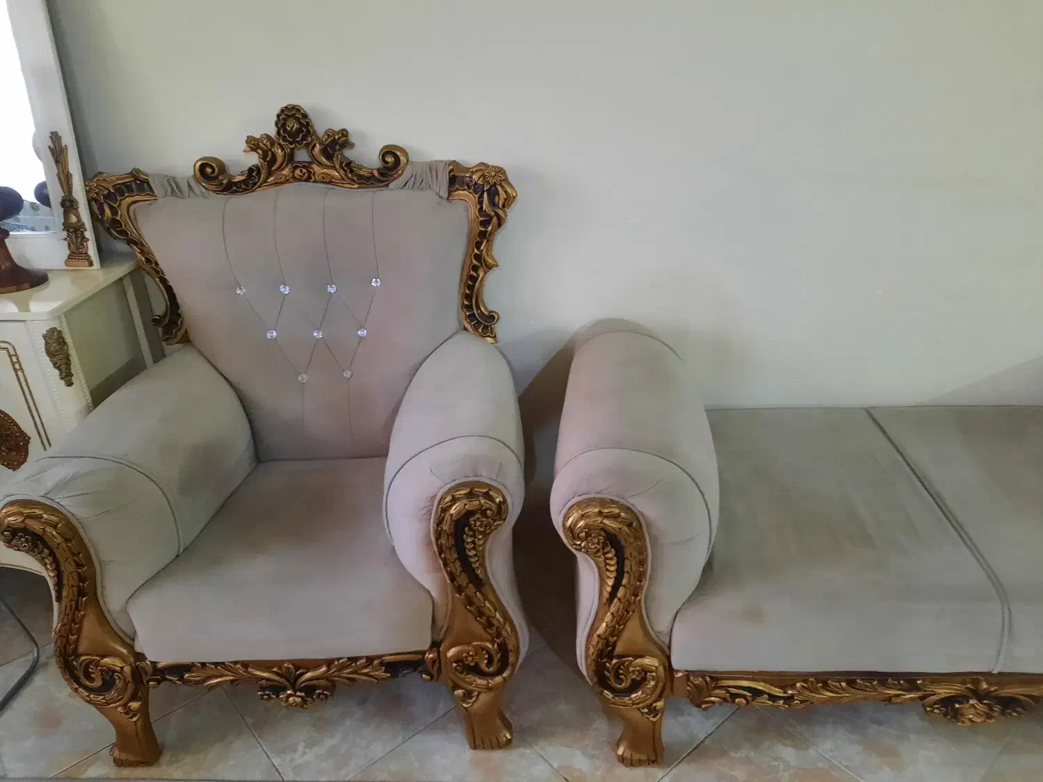 مبل سلطنتی  9نفره باکاناپه ونهارخوری ست6نفره|مبلمان خانگی و میز عسلی|گرگان, |دیوار