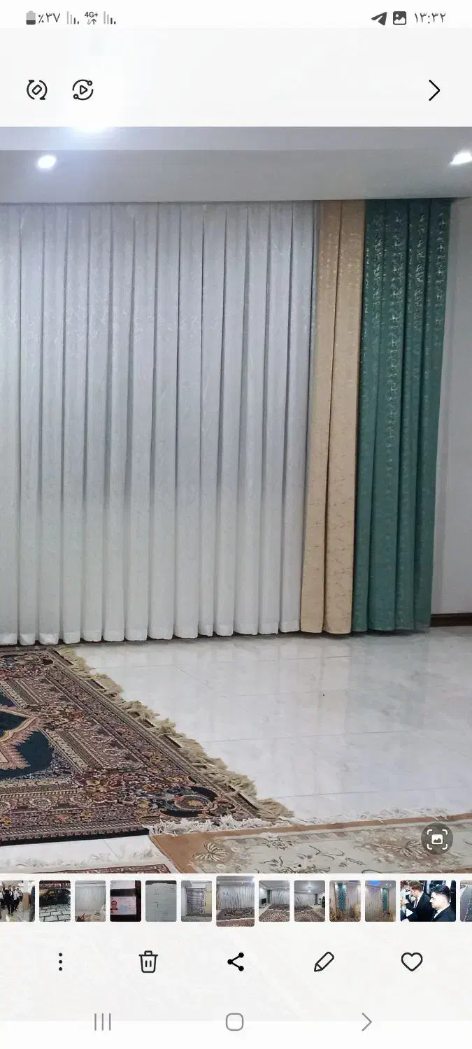 پرده شاین درجه ۱ و ۲ عدد دکور طلاکوب|پرده، رانر، رومیزی|محمدشهر, همایون ویلا|دیوار