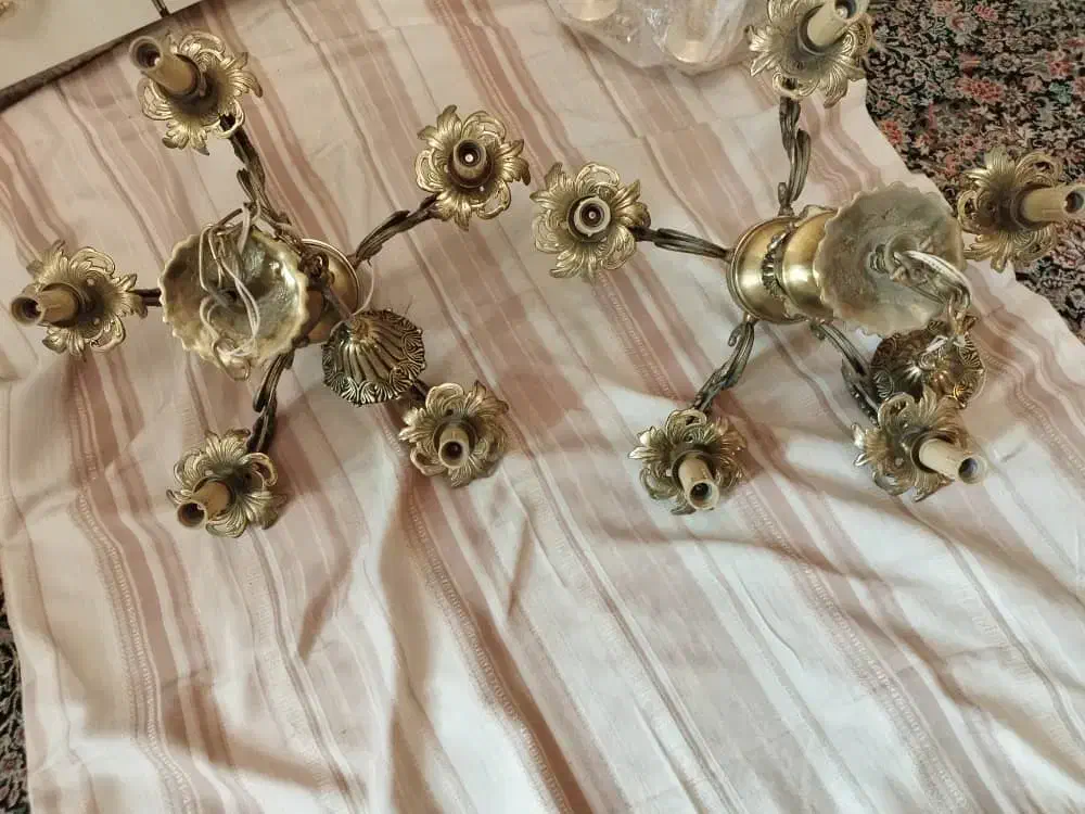 لوستر برنجی اصل قدیمی|لوستر و چراغ آویز|تهران, شاهین|دیوار