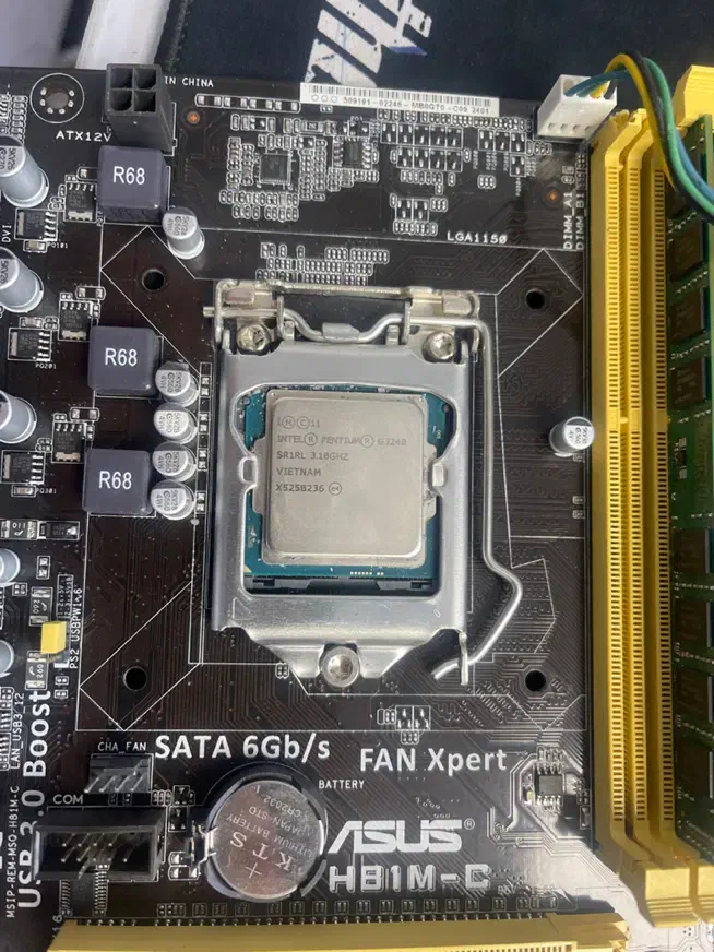 مادربرد نسل ۴ asus hb1-mc همراه با رم ۴ و سیپیو|قطعات و لوازم جانبی رایانه|اردبیل, |دیوار