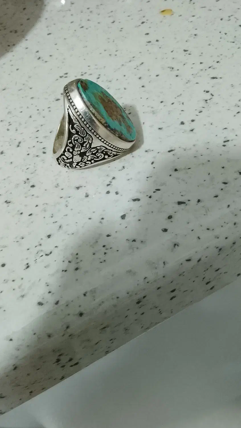انگشتر نقره دست ساز فیروزه|جواهرات|محمدشهر, محمدشهر|دیوار