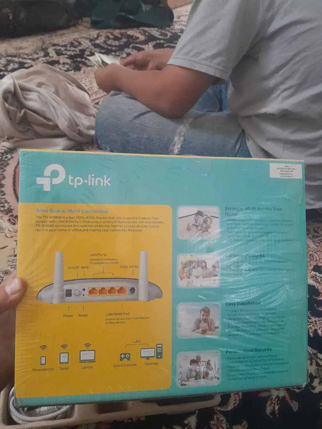 tp-link TD-W9960 دو آنتن و چهار پورت|مودم و تجهیزات شبکه|کرمانشاه, |دیوار
