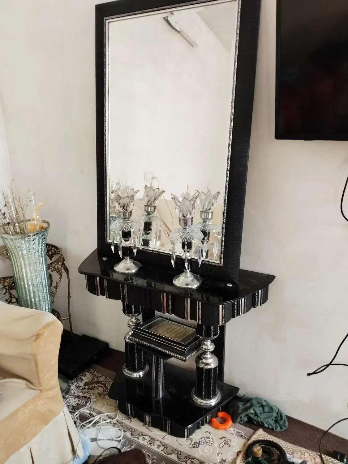 آینه کنسول سالم|بوفه، ویترین، کنسول|کاشان, فین کوچک|دیوار