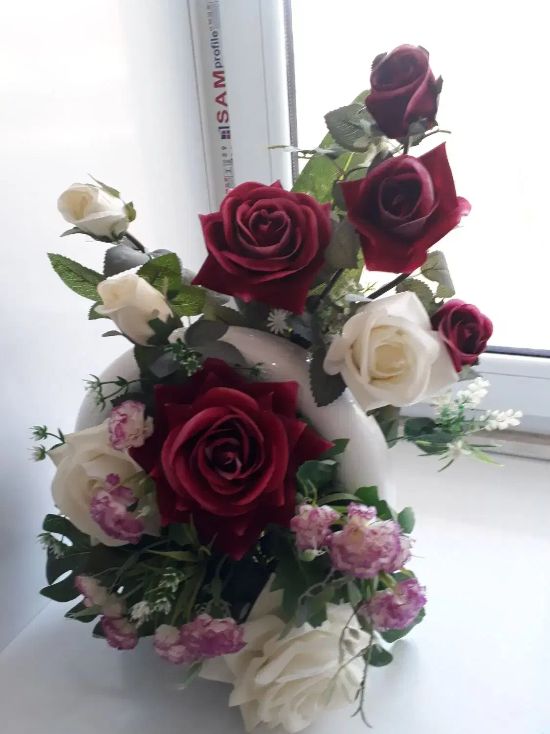 گل مصنوعی دسته گل عروس|گل مصنوعی|فردوسیه, |دیوار