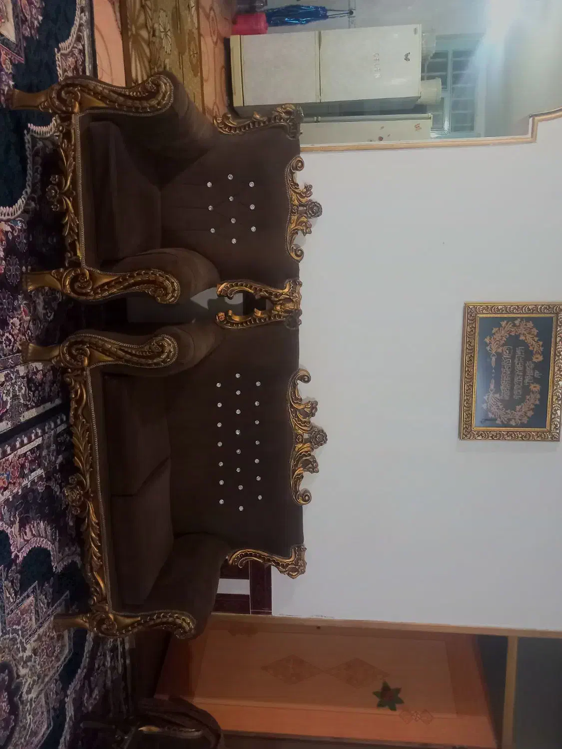 مبل سلطنتی ۹‌نفره نو شیک کار تهران|مبلمان خانگی و میز عسلی|گنبد کاووس, |دیوار