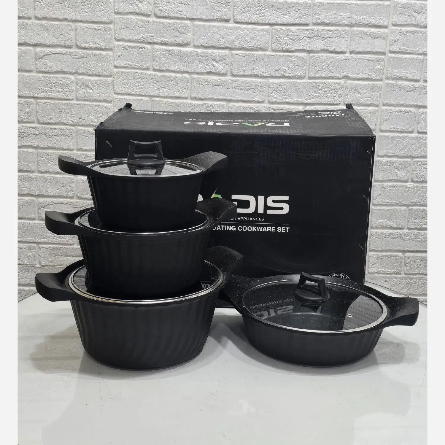 سرویس قابلمه چدن گرانیت برند رادیس 8 پارچه|ظروف پختوپز|فردیس, شهرک ارم|دیوار