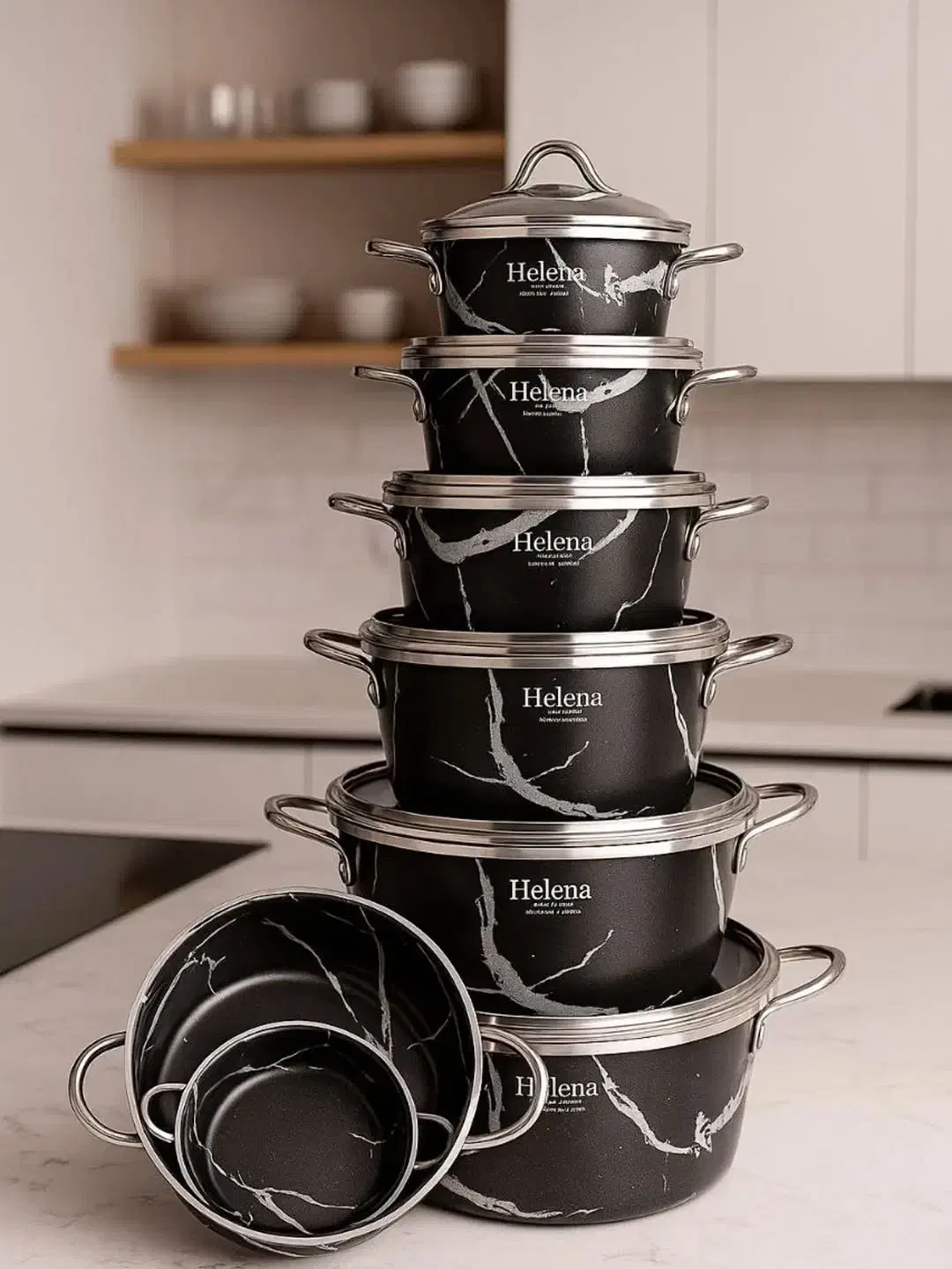 سرویس۱۴پارچه طرح چدن فورج هلنا|ظروف پخت‌وپز|تبریز, |دیوار