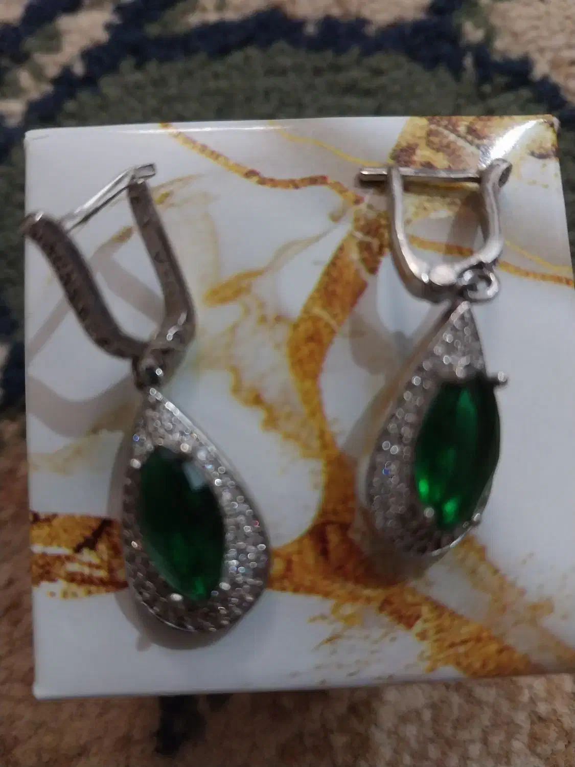 گوشواره نقره کاکی|جواهرات|کاکی, |دیوار