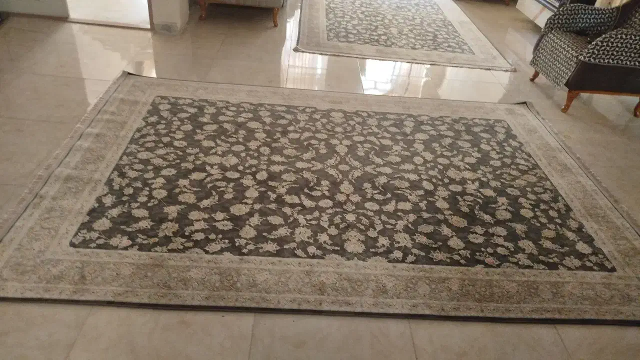 دوعدد فرش 6متری 1200شانه تراکم 3600اصل|فرش|کرمانشاه, |دیوار