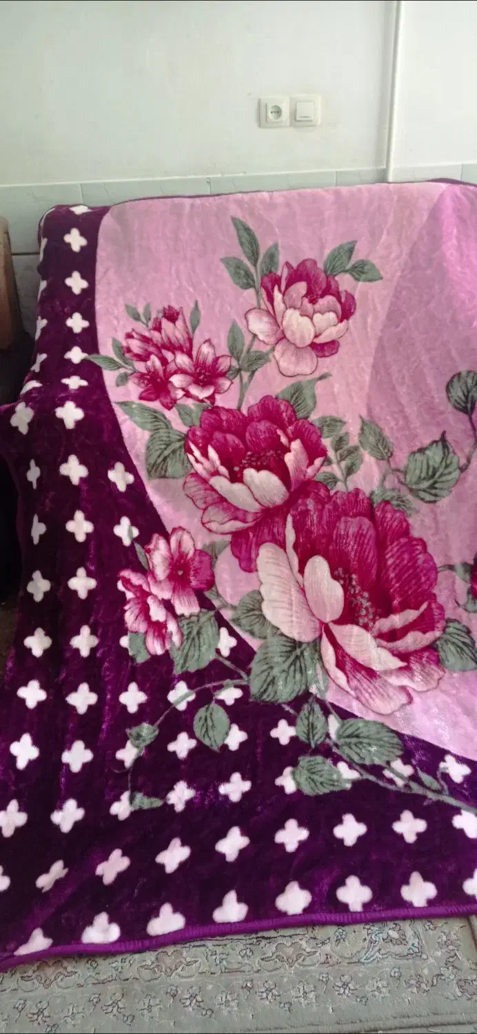 پتوی گلبافت|رختخواب، بالش، پتو|مبارکه, |دیوار