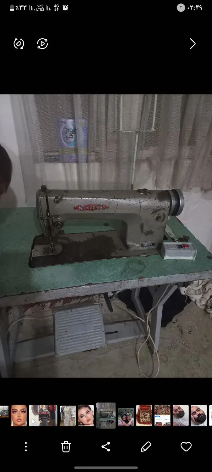 چرخ خیاطی صنعتی مارک مجزوبیشی|چرخ خیاطی و ریسندگی|تبریز, |دیوار