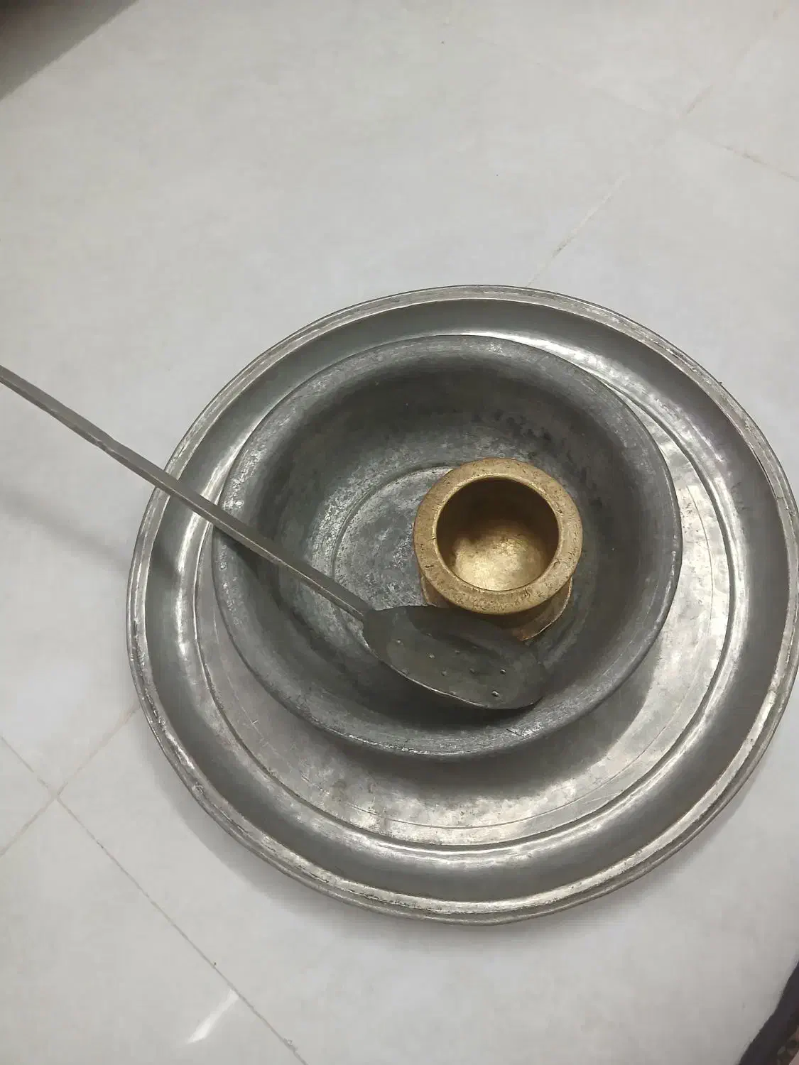 کفگیر و لگن مسی و هاون برنجی|ظروف پخت‌وپز|مشهد, یاس|دیوار