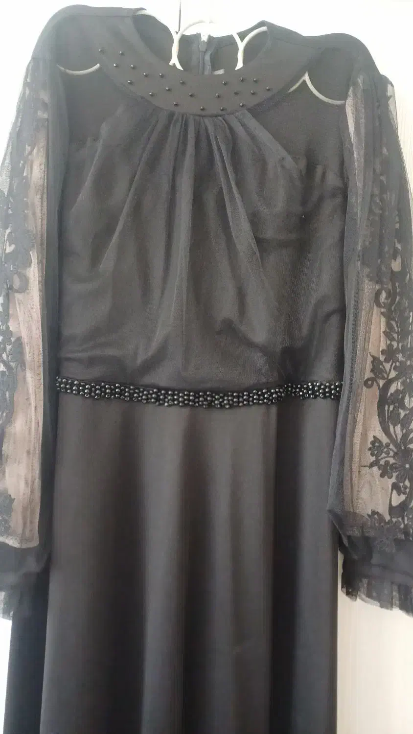 لباس مجلسی مشکی سنگدوزی شده|لباس|قمرود, |دیوار