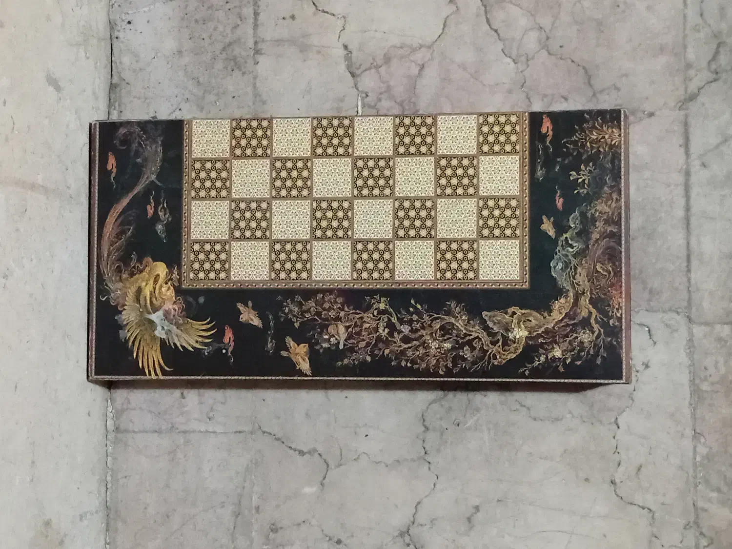 تخته نرد و شطرنج همراه با مهره و تاس استخوان|اسباب‌‌بازی|تهران, دولاب|دیوار