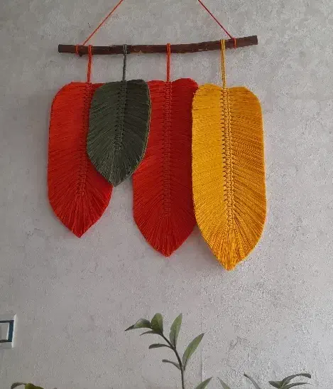 دیوارکوب دستساز مکرومه|صنایع دستی و سایر لوازم تزئینی|قرچک, زیبا شهر|دیوار