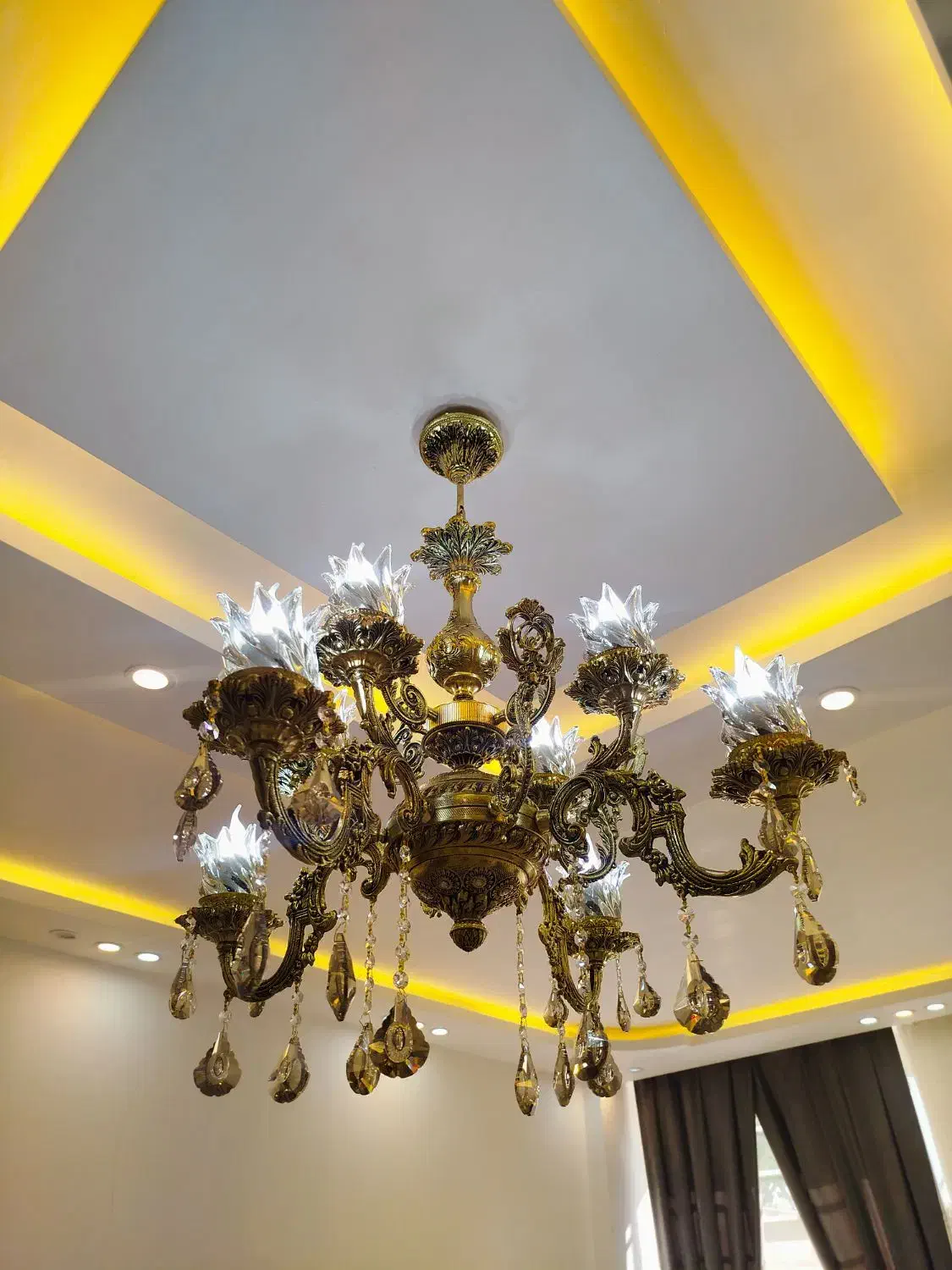 لوستر برنجی|لوستر و چراغ آویز|تربتحیدریه, شهرک ولیعصر|دیوار