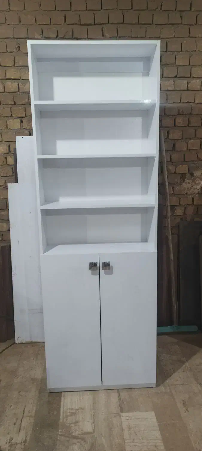 کتابخانه درب دار بدون درب|کتابخانه، شلف، قفسه‌های دیواری|قم, شاه ابراهیم|دیوار