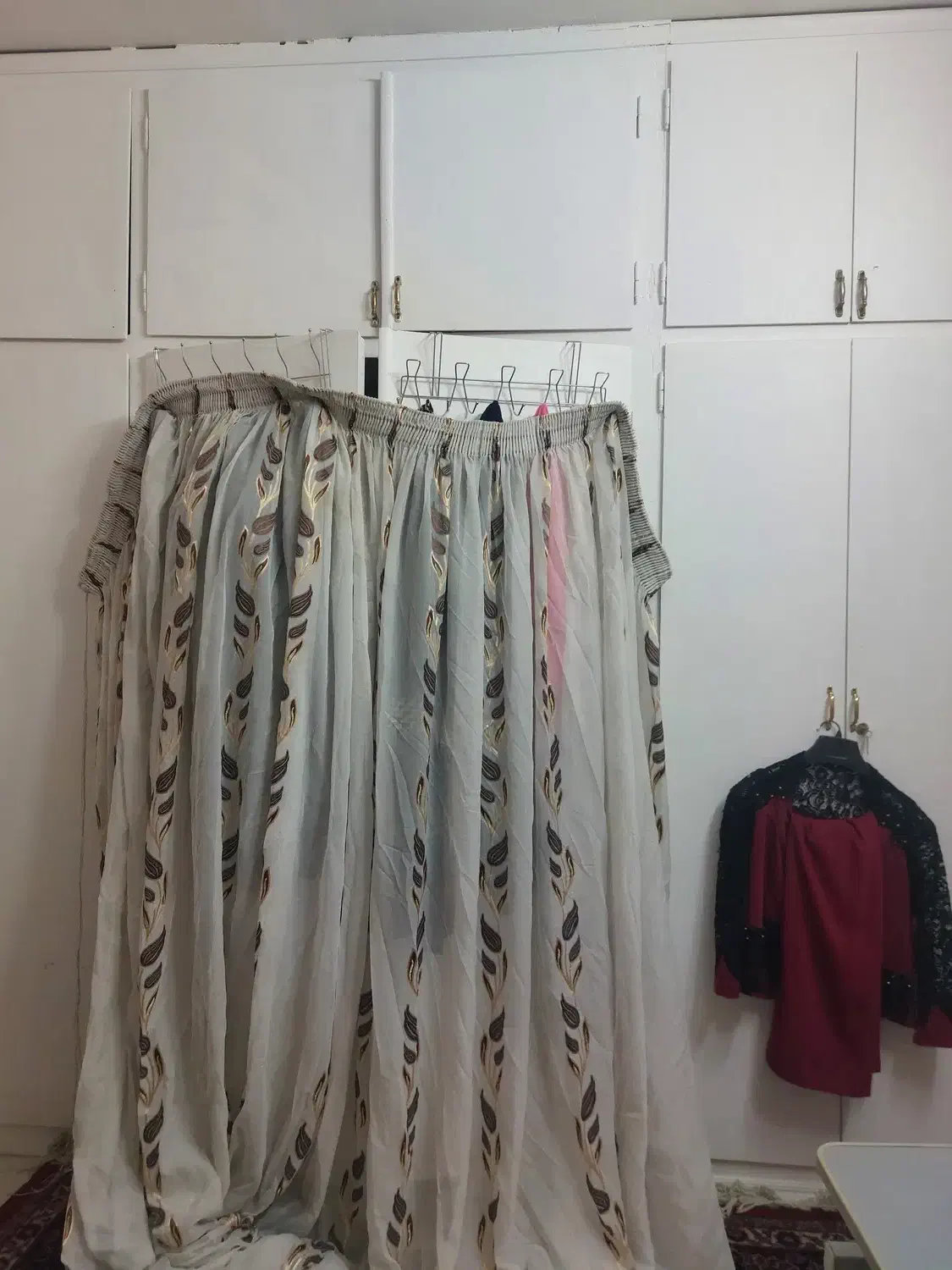 پرده اطاق قد پرده ۱۸۵ متراژ ۱۲ متری|پرده، رانر، رومیزی|مشهد, آزادشهر|دیوار