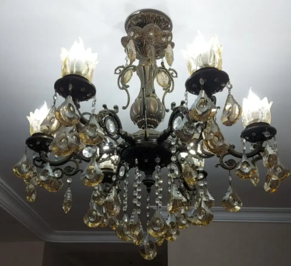 لوسترپذیرایی کریستالی ۲عدد|لوستر و چراغ آویز|علی‌آباد کتول, |دیوار