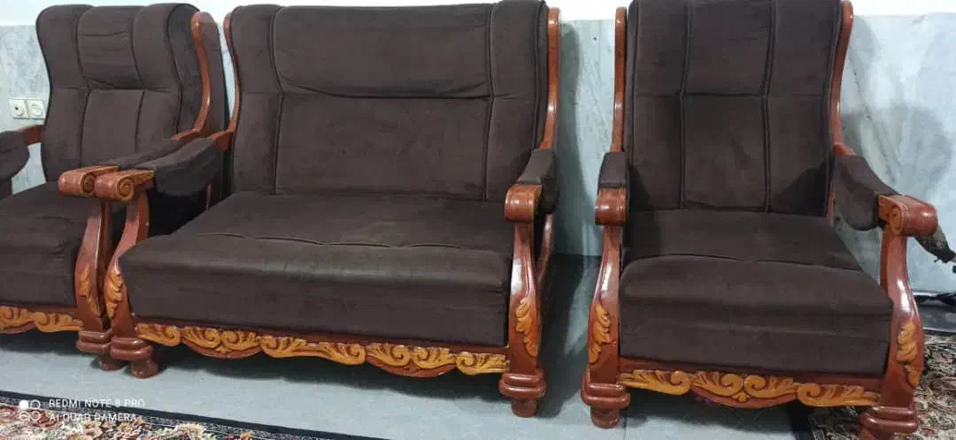 مبل هفت نفره چوب نراد|مبلمان خانگی و میز عسلی|مینودشت, |دیوار