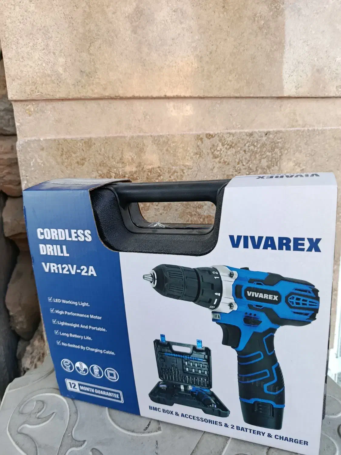 جعبه ابزار کامل با دلر شارژی 2باطری کامل آکبند|ابزارآلات|پیشوا, |دیوار