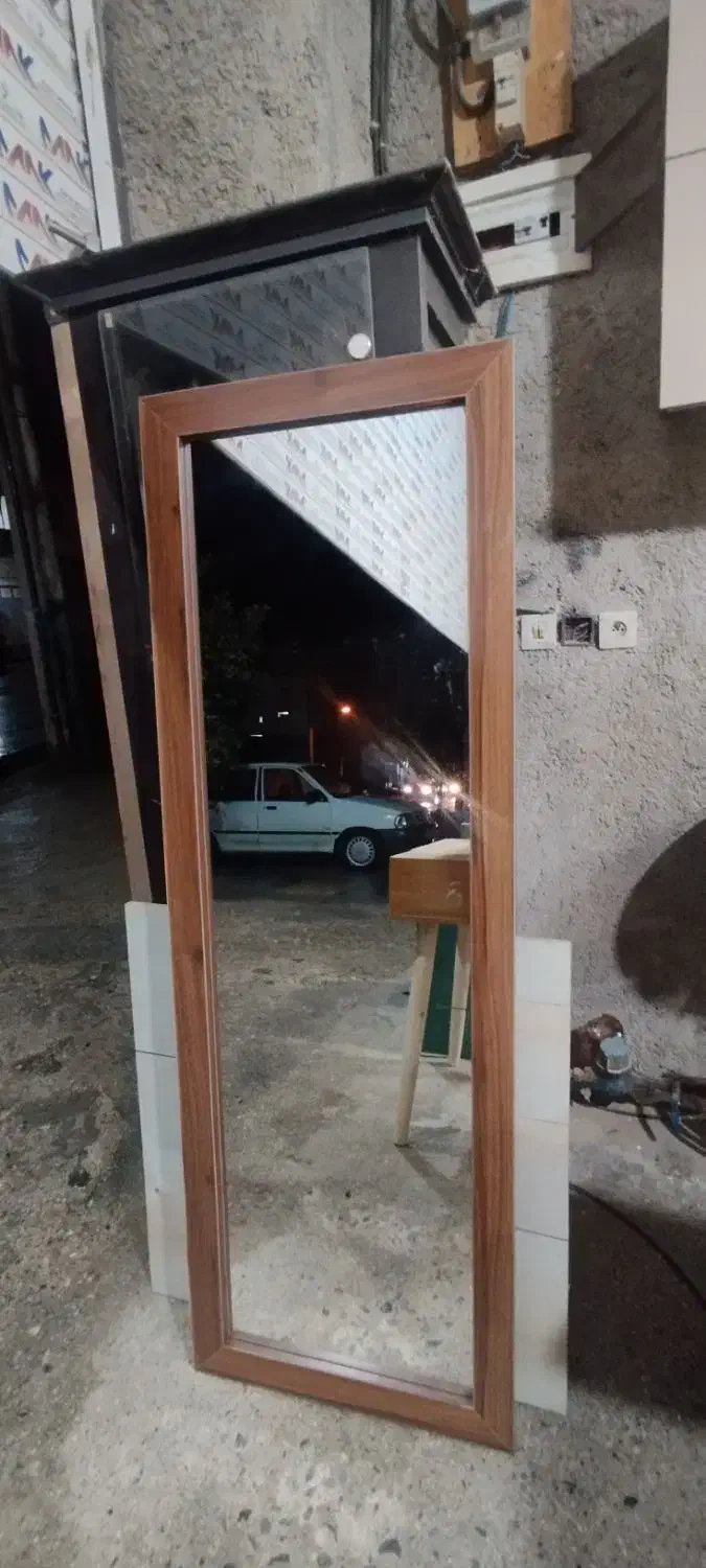 آینه قدی با قاب چوبی|آینه|بهشهر, |دیوار
