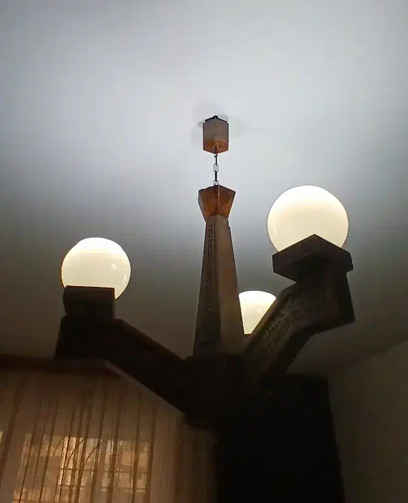 لوستر چوبی سه شعله|لوستر و چراغ آویز|مشهد, صیاد شیرازی|دیوار