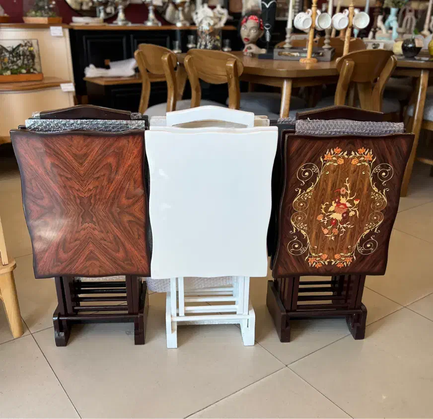 میز عسلی جلو مبلی و جلومبلی تاشو معرق چوبی جهیزیه|مبلمان خانگی و میز عسلی|مشهد, شاهد (شهرک غرب)|دیوار