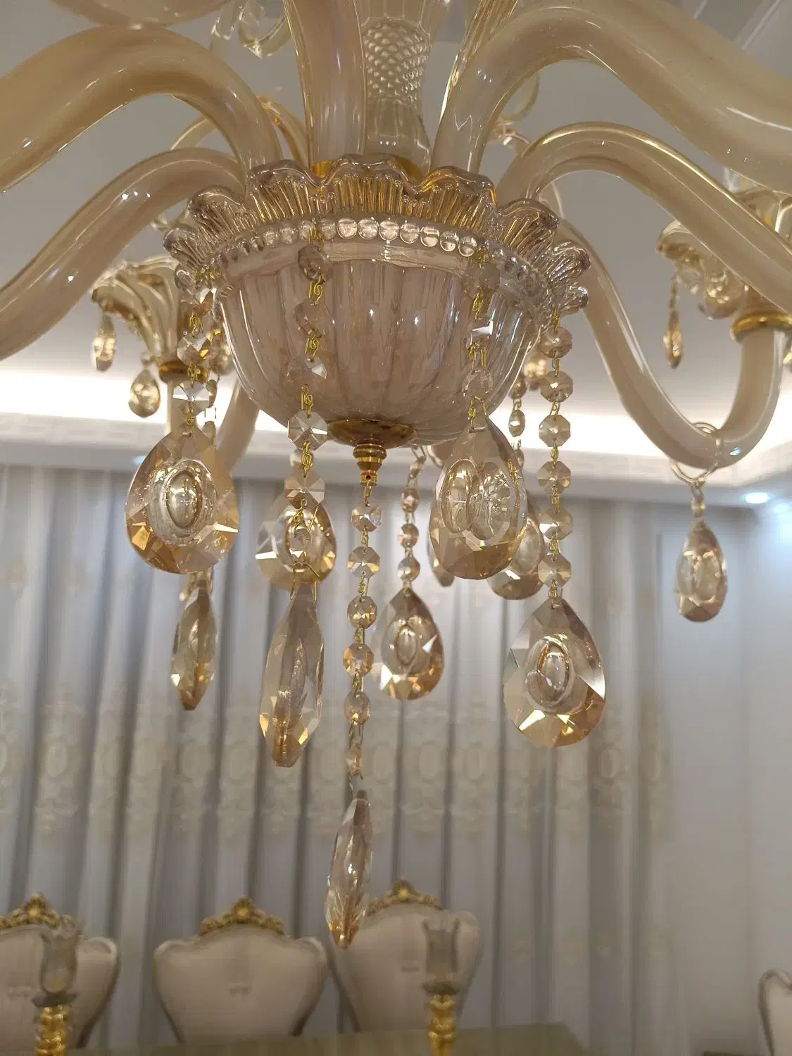 لوستر کریستال ۸ شاخه|لوستر و چراغ آویز|سمنان, |دیوار