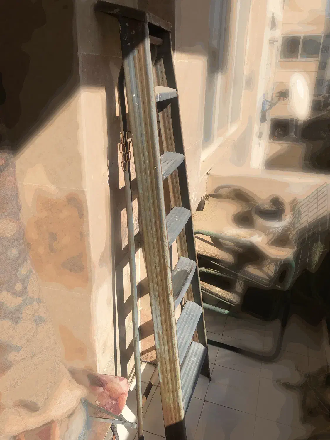 نردبان فلزی|مصالح و تجهیزات ساختمان|مشکین‌دشت, |دیوار