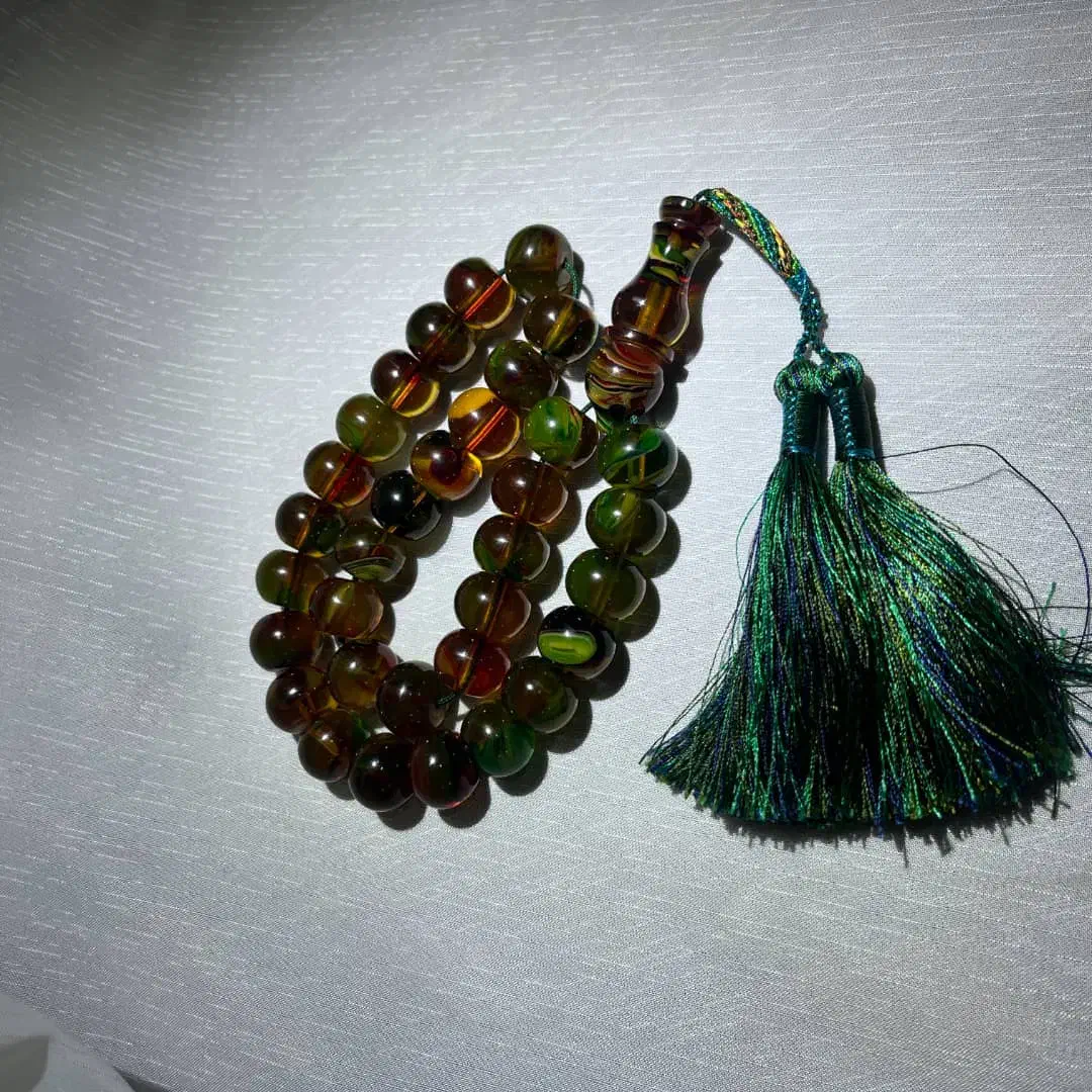 تسبیح کهربا پرچمی|کلکسیون اشیاء عتیقه|مریوان, |دیوار