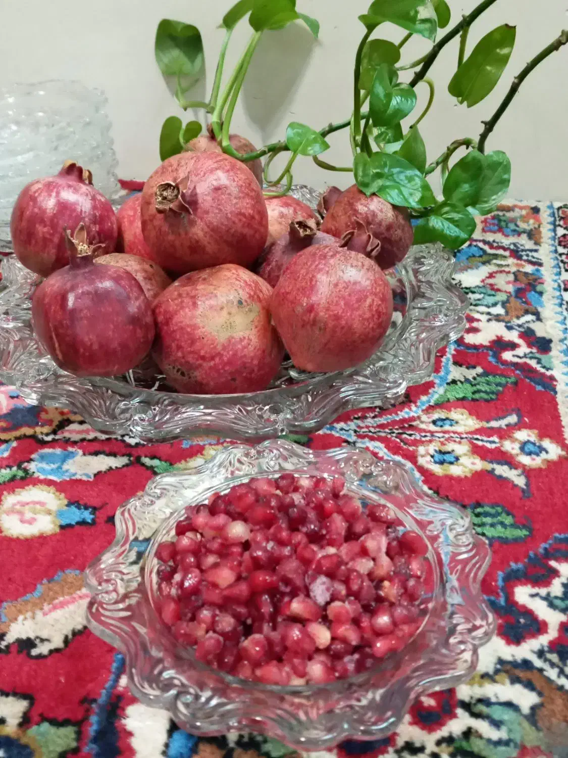 انارخوری بلور قدیمی|ظروف سرو و پذیرایی|قم, چهار مردان|دیوار