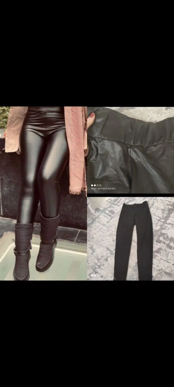 لگ چرم ترک و شلوار مخمل کبریتی|لباس|تهران, پونک|دیوار