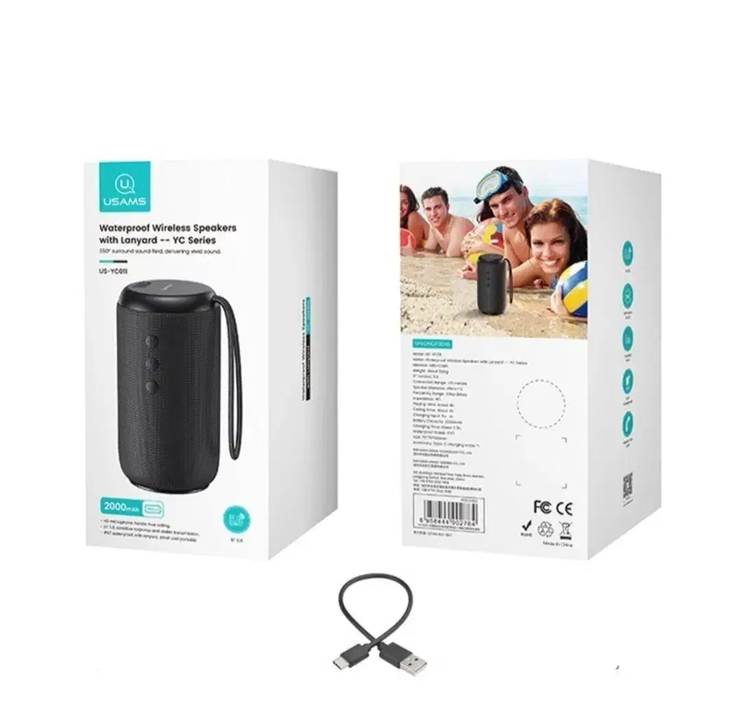 اسپیکر بلوتوثی یوسمز مدل US-YC011 ضد آب و IP7|سیستم صوتی خانگی|یاسوج, |دیوار