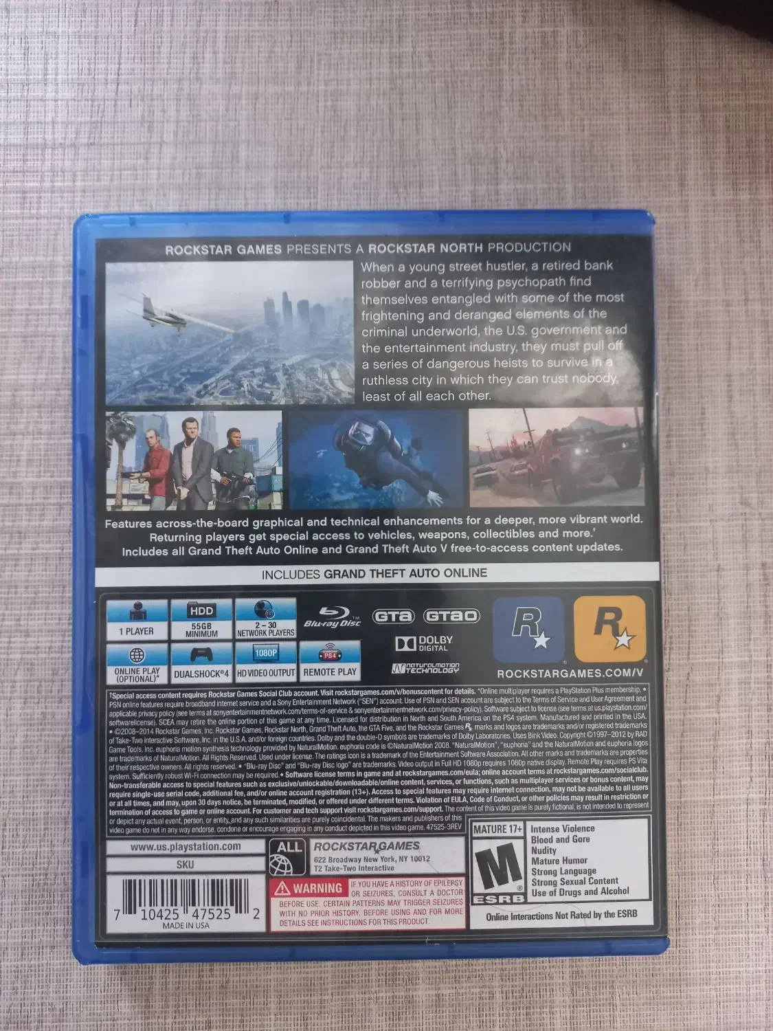 دیسک GTA V ps4|کنسول، بازی ویدئویی و آنلاین|رباطکریم, رباطکریم|دیوار