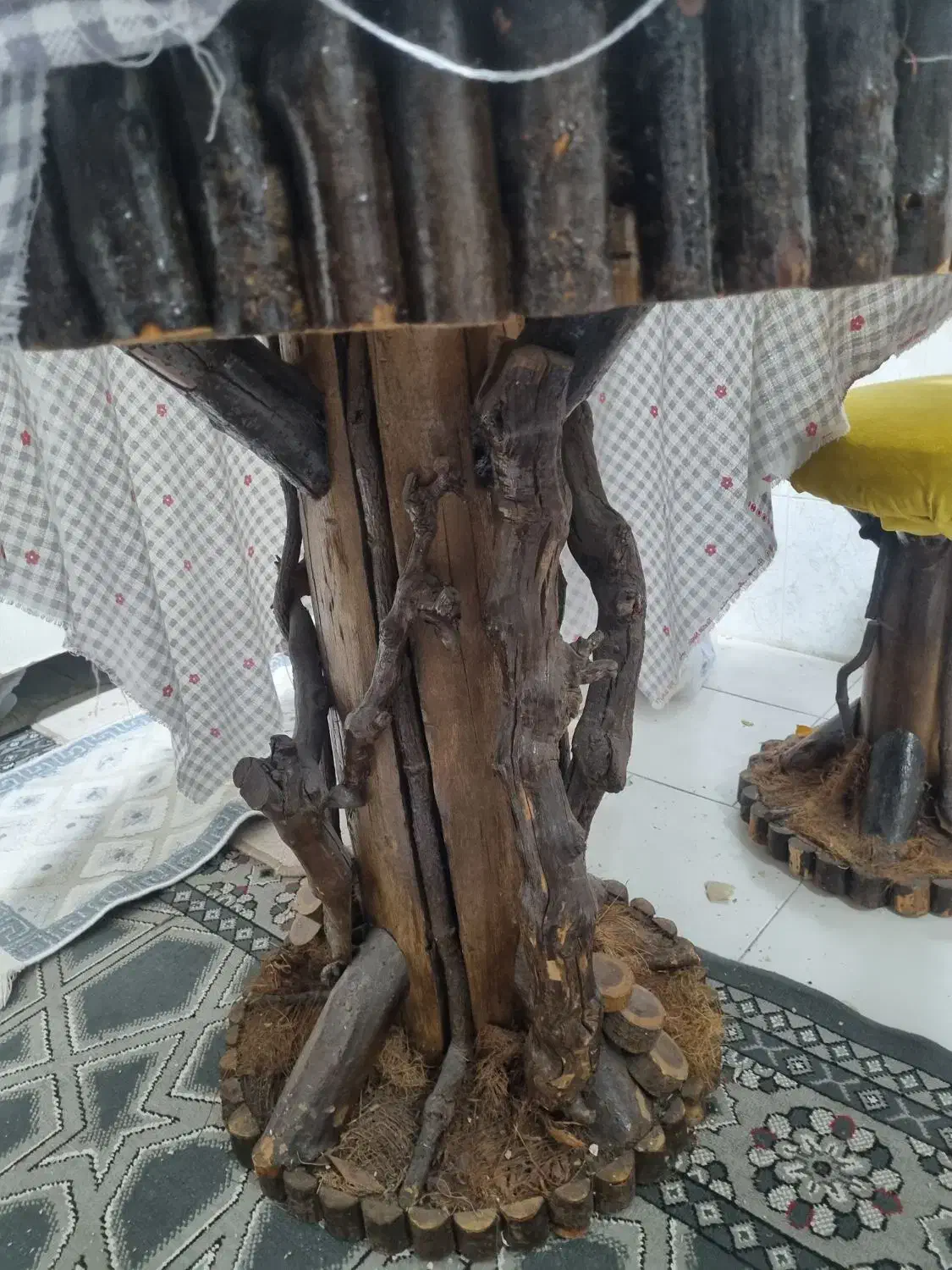 میز گرد و صندلی چوب جنگلی|میز و صندلی غذاخوری|تهران, المهدی|دیوار