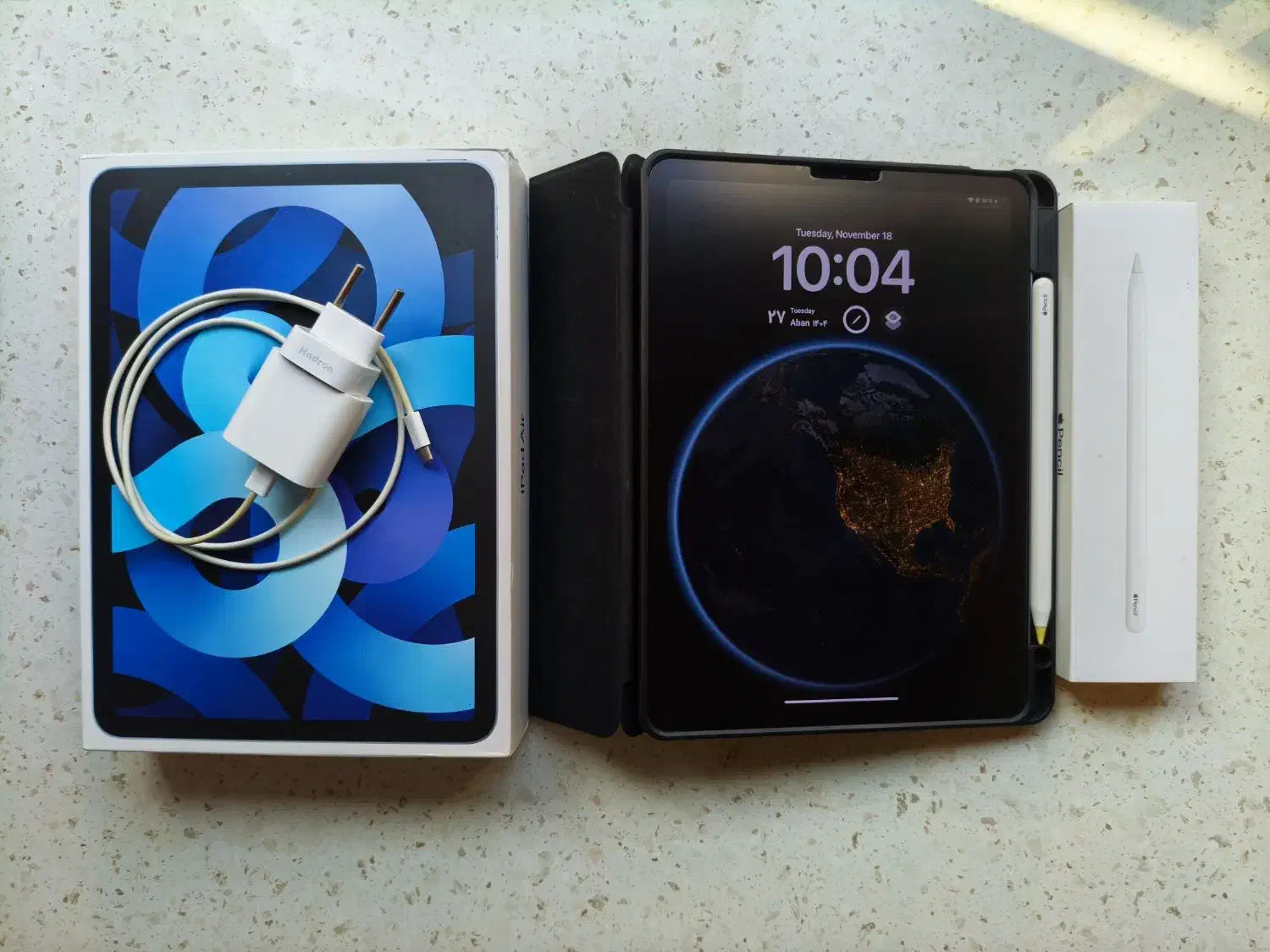 تبلت iPad Air 4 64GB و قلم Apple pencil 2nd gen|تبلت|رشت, کاکتوس|دیوار