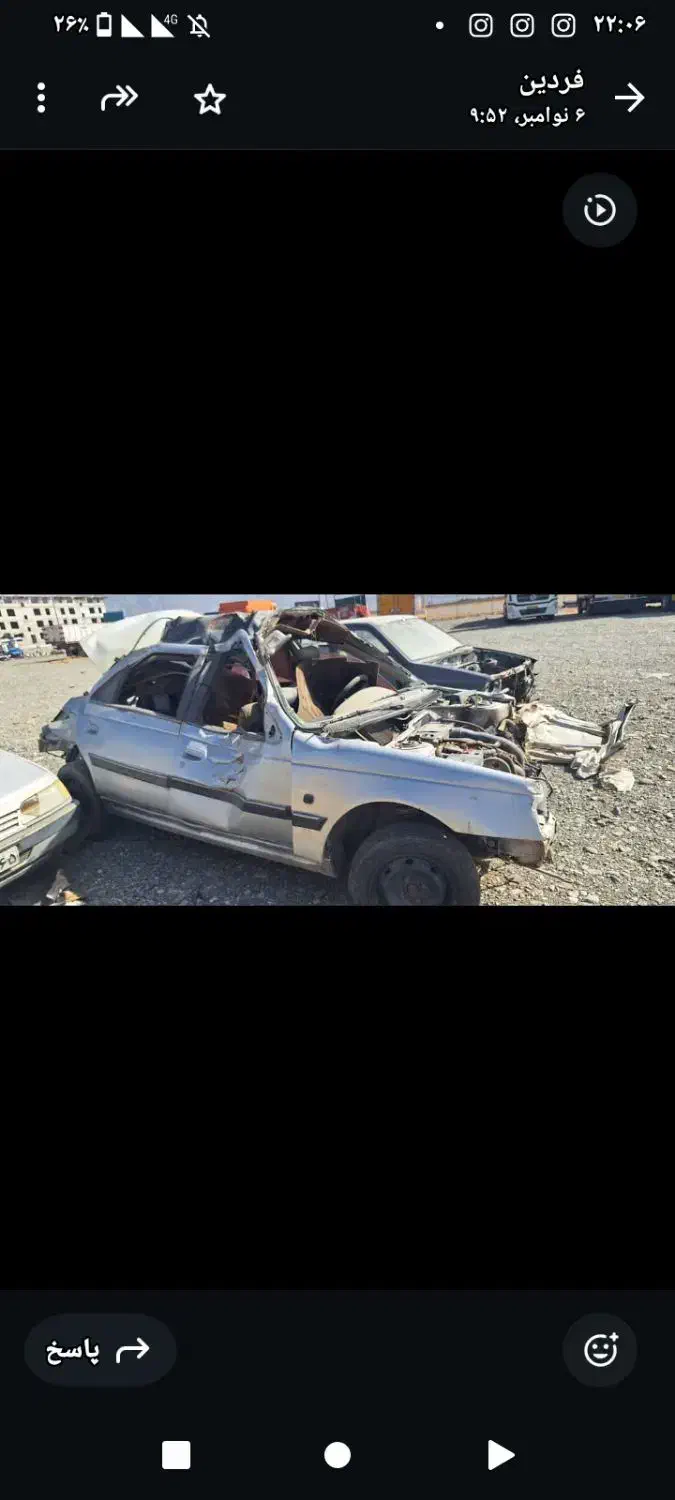 پژو پارس تصادفی|خودرو سواری و وانت|یزد, |دیوار