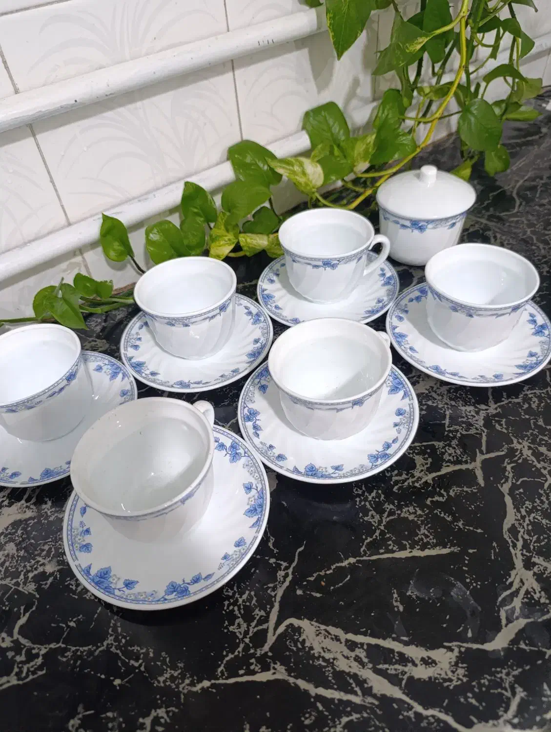 ست چایخوری قلم آبی|ظروف سرو و پذیرایی|شیراز, معالی‌آباد|دیوار