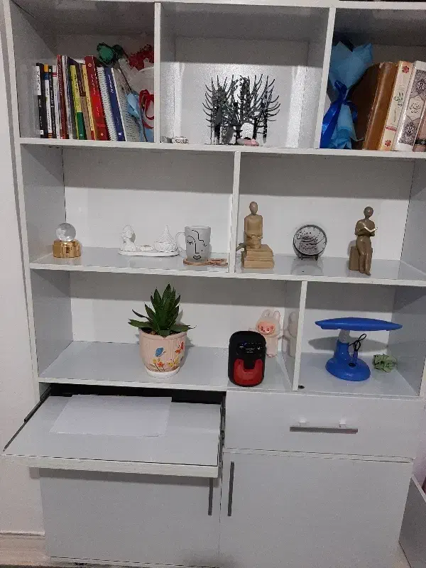 کمدکتابخانه میزتحریردار|کتابخانه، شلف، قفسههای دیواری|کرمانشاه, |دیوار