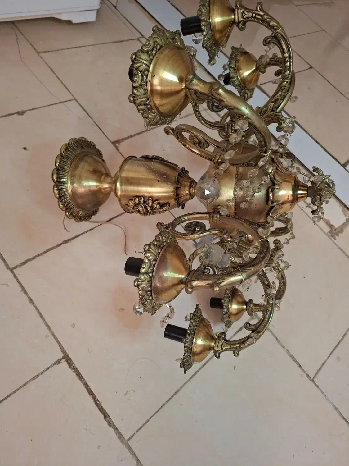 لوستر برنز .برنزی .|لوستر و چراغ آویز|مشهد, طلاب|دیوار